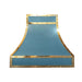 custom range hood blue painted stainless steel kitchen vent hood