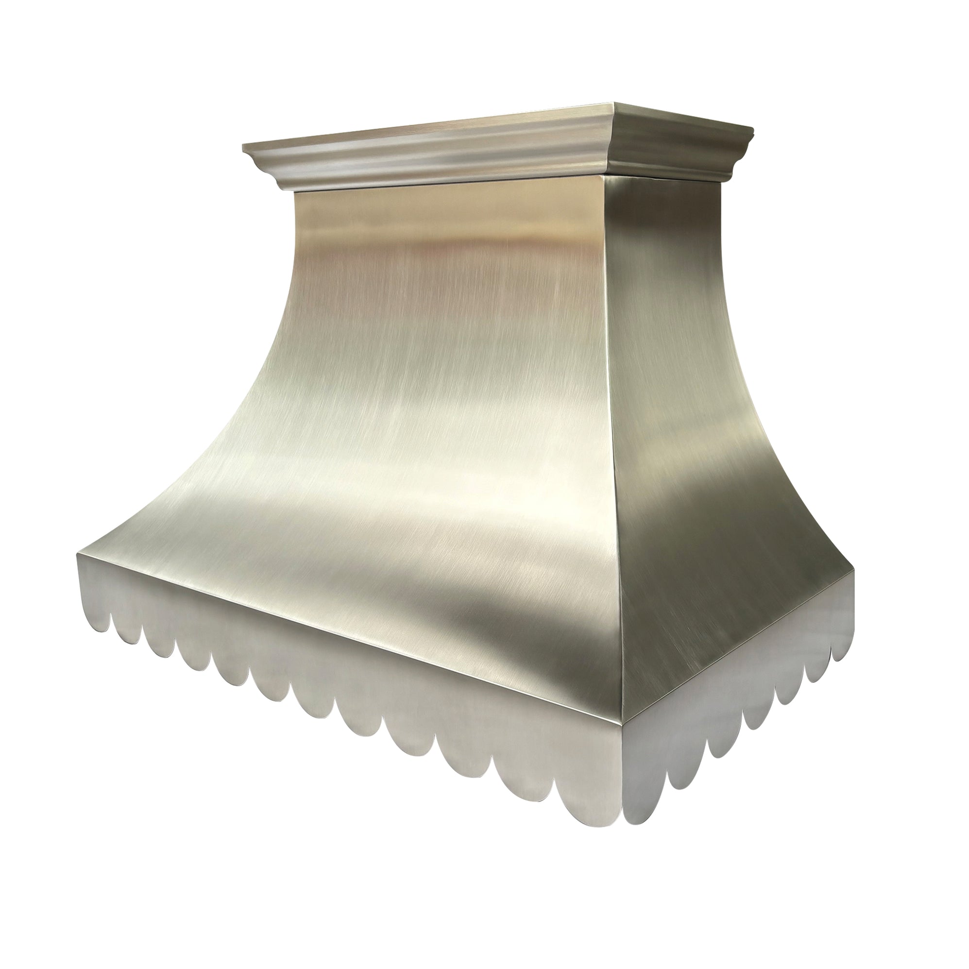 Stainless Steel Kitchen Vent Hoods RHM Sleek Scalloped Stainless Steel Custom Kitchen Vent Hood SH32R-BM