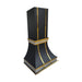 black stainless steel kitchen range hood custom design for high ceiling and sloped ceiling at RangeHoodMaster