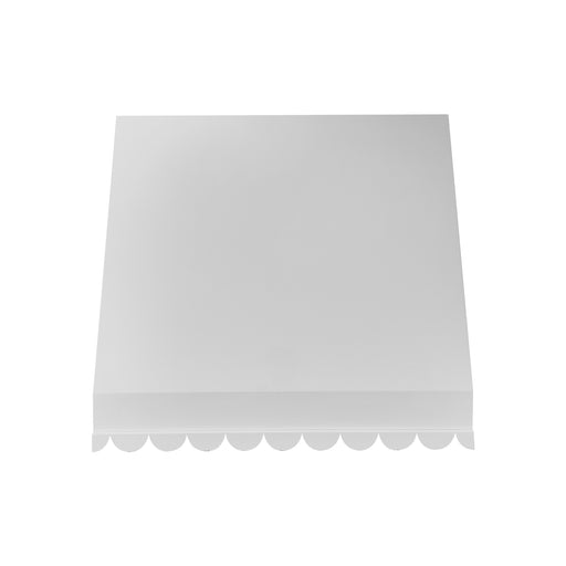 polished white stainless steel range hood