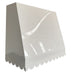 custom range hood with scalloped design