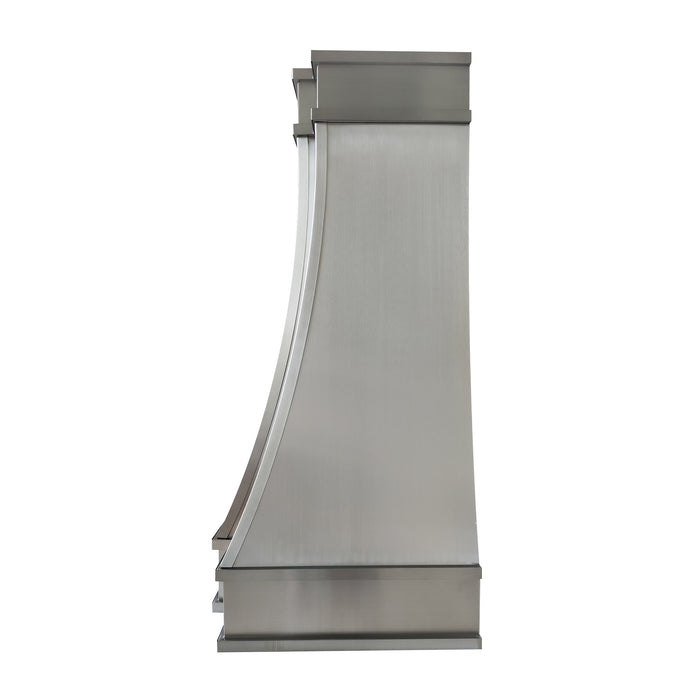 RHM Stainless Steel Hood Modern Curve with Straps SH33-R9BSS
