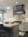 custom antique zinc range hoods with brass straps and rivets at rangehoodmaster