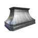 custom antique zinc range hoods with brass straps and rivets at rangehoodmaster
