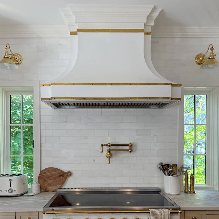 RHM Sweep White Stainless Steel Custom Range Hood for Yatza SH33-C4BTR-YZ