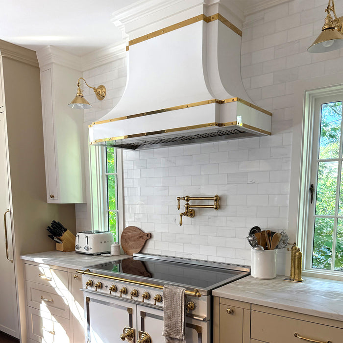 RHM Sweep White Stainless Steel Custom Range Hood for Yatza SH33-C4BTR-YZ