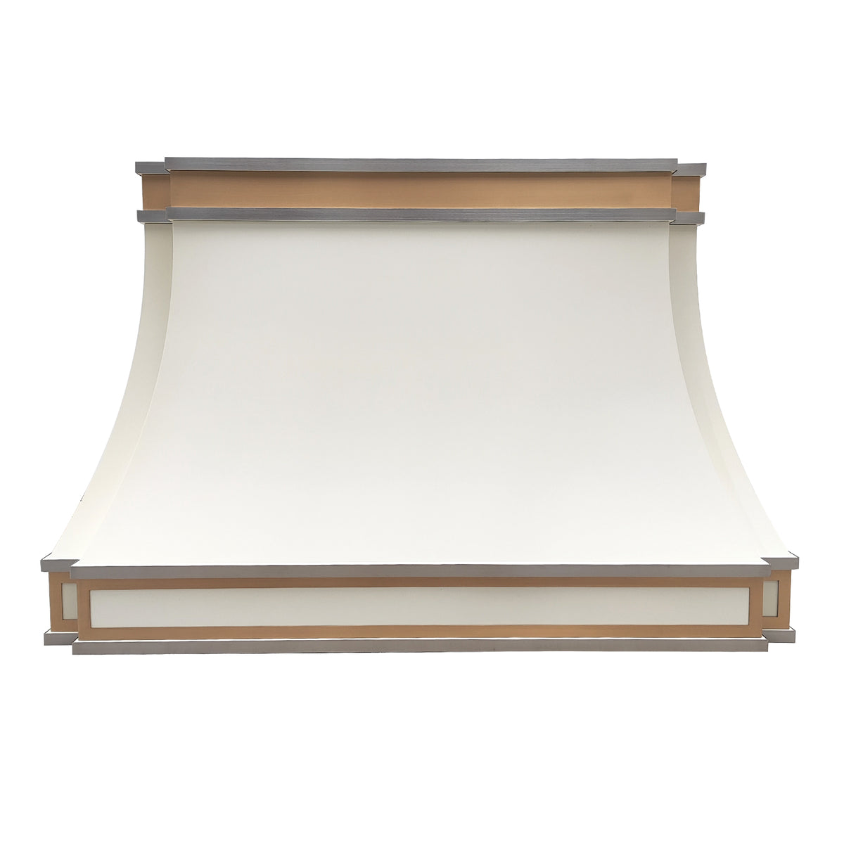 RHM Sweep Stainless Steel Custom Range Hood with Brass Accent H33 for ...