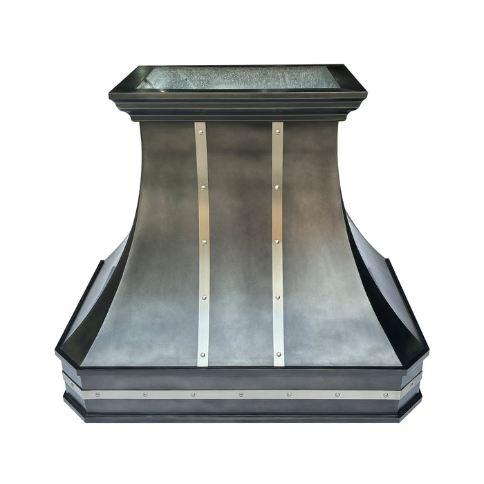 RHM Sweep Zinc Custom Range Hood 36"W x 30"H x 21"D With Liner and Blower ZH3-C2TR (in-stock)