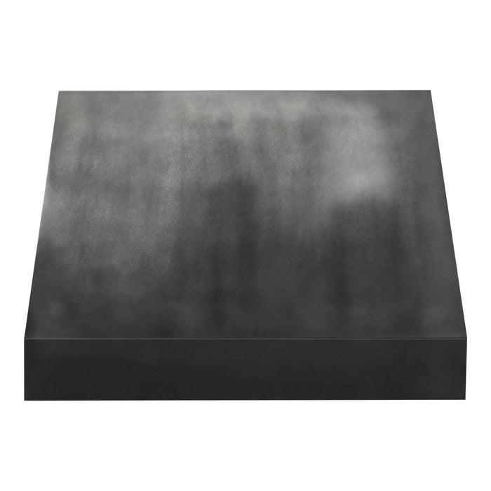 antique zinc range hood taper design at RangeHoodMaster