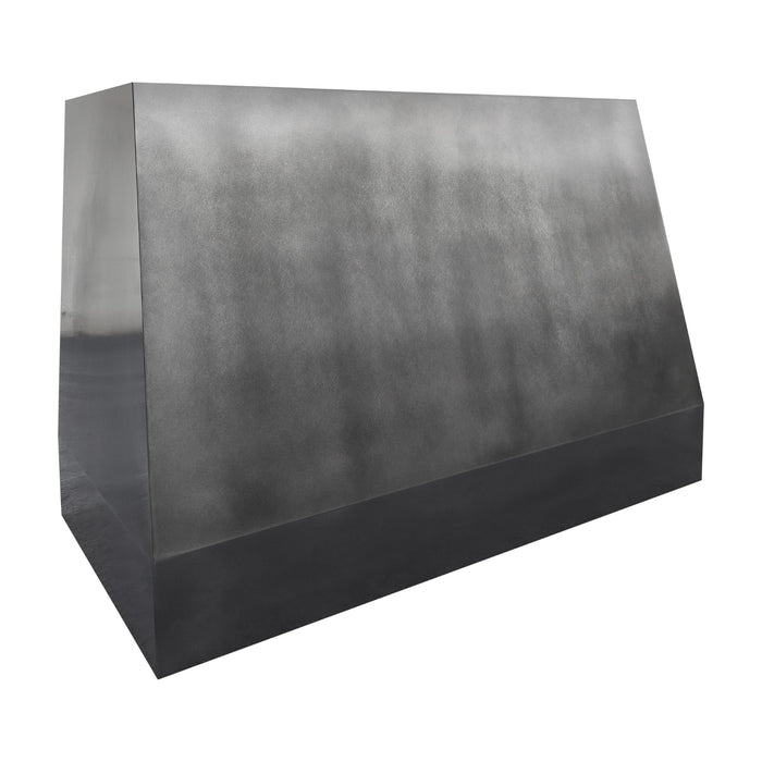 antique zinc range hood taper design at RangeHoodMaster