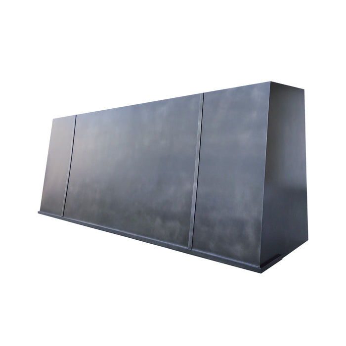 RHM Vintage Zinc Custom Range Hood with Straps ZH11-VL7
