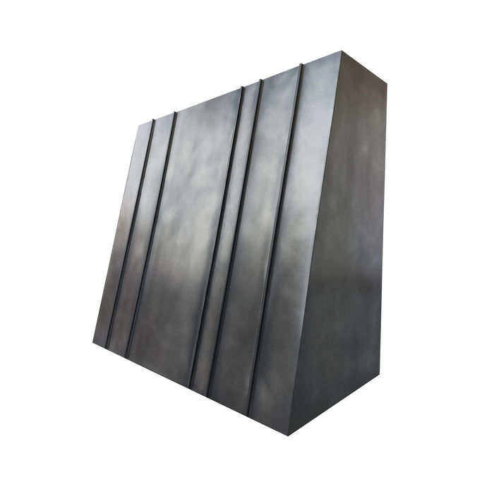RHM Vintage Zinc Range Hood with Custom Raised Ribs ZH11-VL5