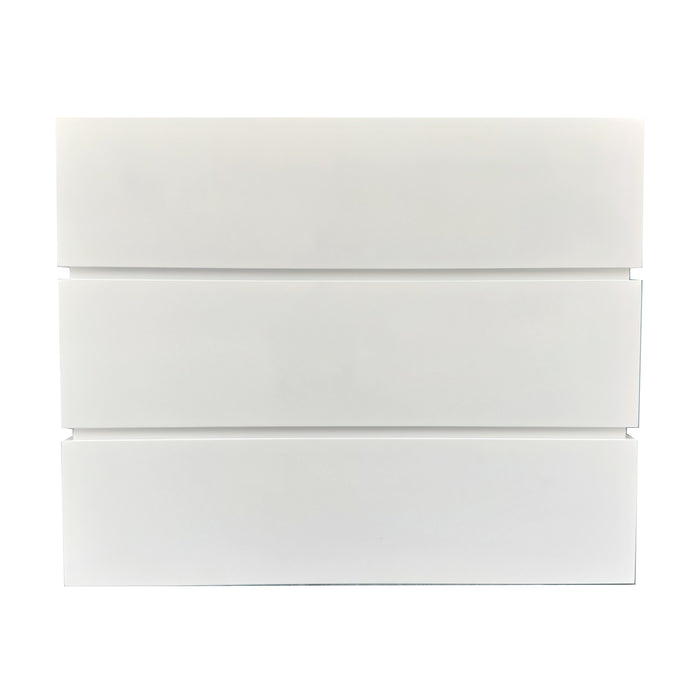 custom modern white stainless steel range hood box shape at RangeHoodMaster