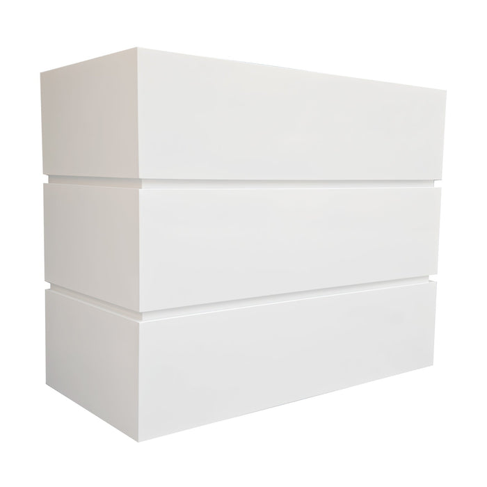 custom modern white stainless steel range hood box shape at RangeHoodMaster