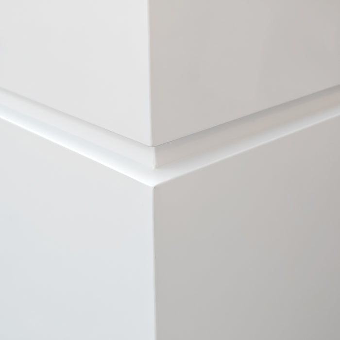 RHM White Range Hood Modern Box Shape SH5-VH40-WH