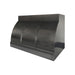 Custom barrel shape zinc kitchen range hood with decorative straps handmade at rangehoodmaster