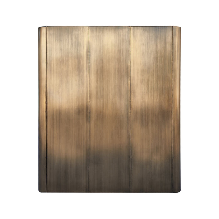 Wall mount antique brass range hood with box design for traditional family kitchens