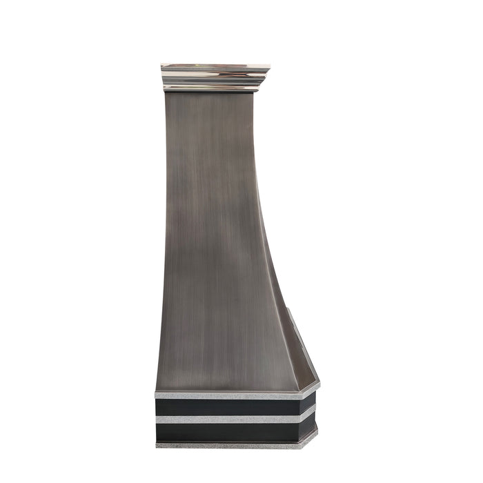 Top-Grade Antique Gray Stainless Steel range hood with easy-clean stainless steel surface for home kitchen spaces​
