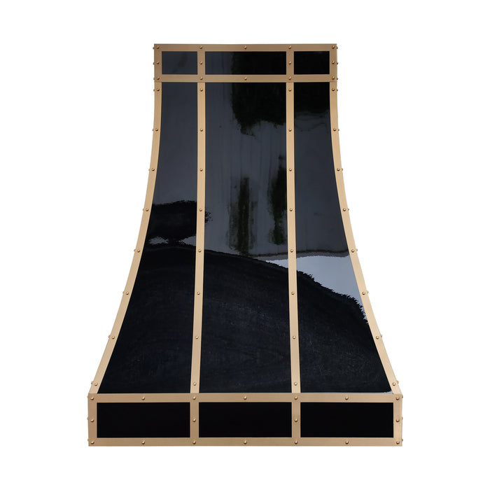 RHM Black Stainless Steel Range Hood Custom Sloped Design SH7-6V3B