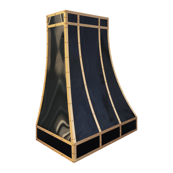 RHM Black Stainless Steel Range Hood Custom Sloped Design SH7-6V3B