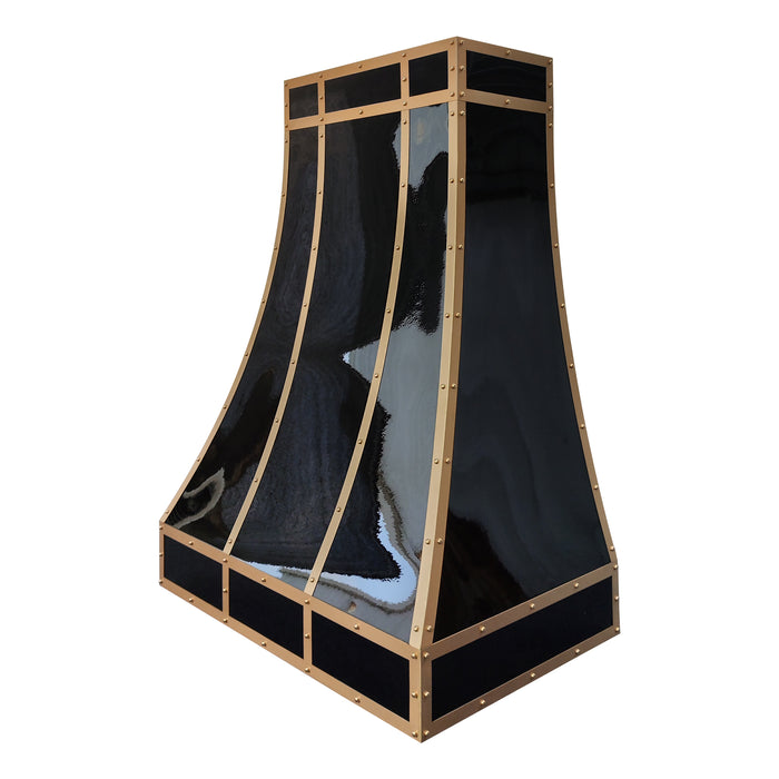 RHM Black Stainless Steel Range Hood Custom Sloped Design SH7-6V3B