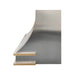 Custom Stainless Steel Slope Range Hood with Brushed Brass Detailing Straps for Industrial-Style Kitchens