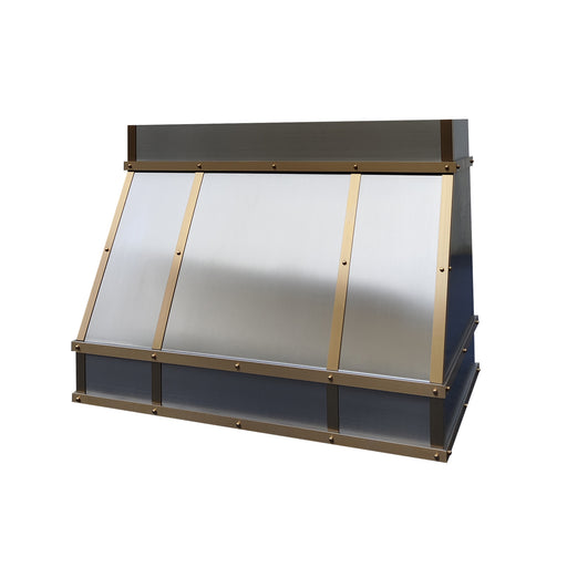 stainless steel range hood with handcrafted seamless finish for luxury kitchen