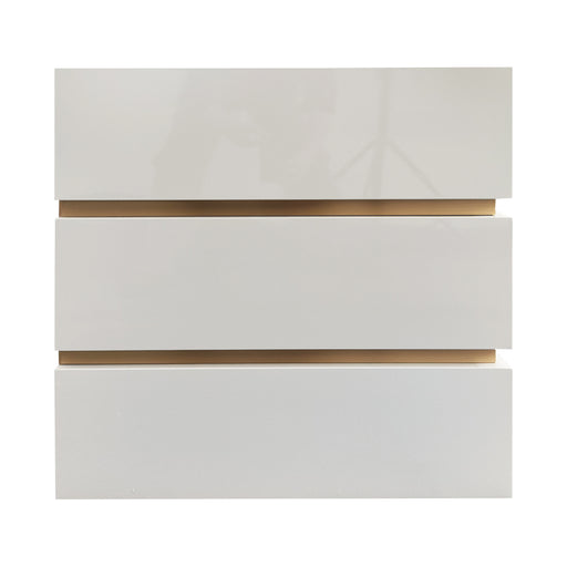 White stainless steel range hood with sleek box-shaped modern design for luxury kitchens