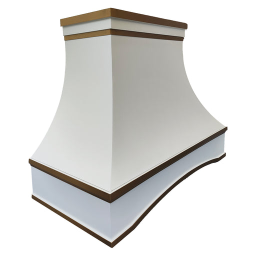 Premium White Stainless Steel range hood with rust-resistant stainless steel build for family home kitchens