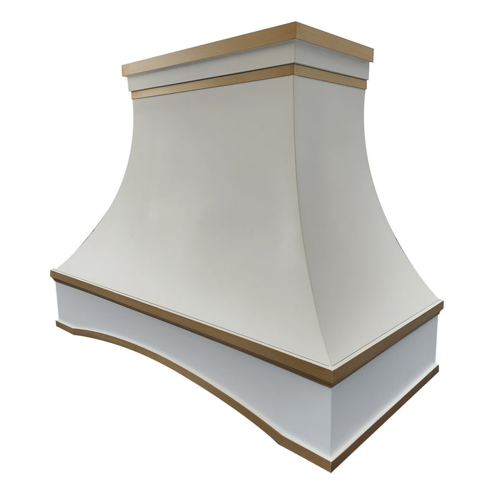 White Stainless Steel range hood with  decorative white appearance for contemporary residential kitchens