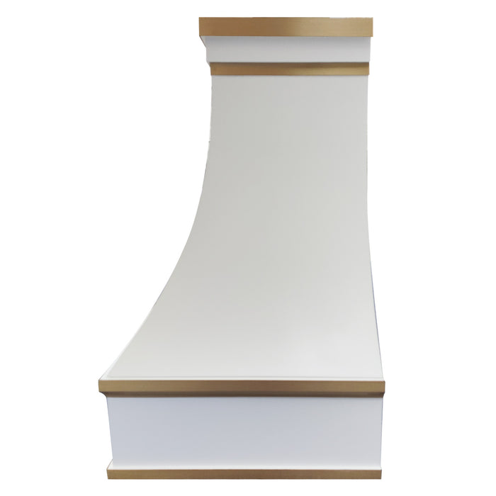 White Stainless Steel range hood with  low-profile design for small to medium residential kitchens​
