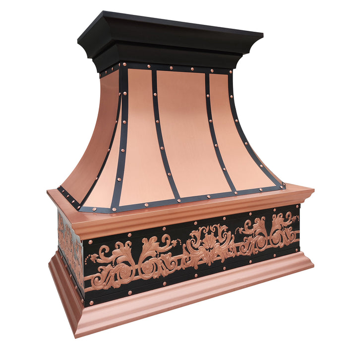 rangehoodmaster copper range hood with apron