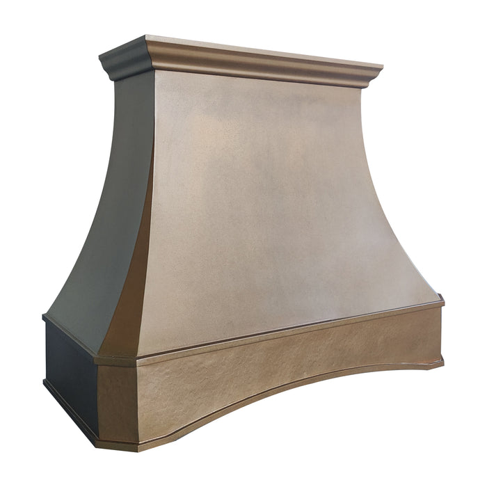 RHM Vintage Copper Custom Sweep Range Hood with Arch CT-VH03A-V