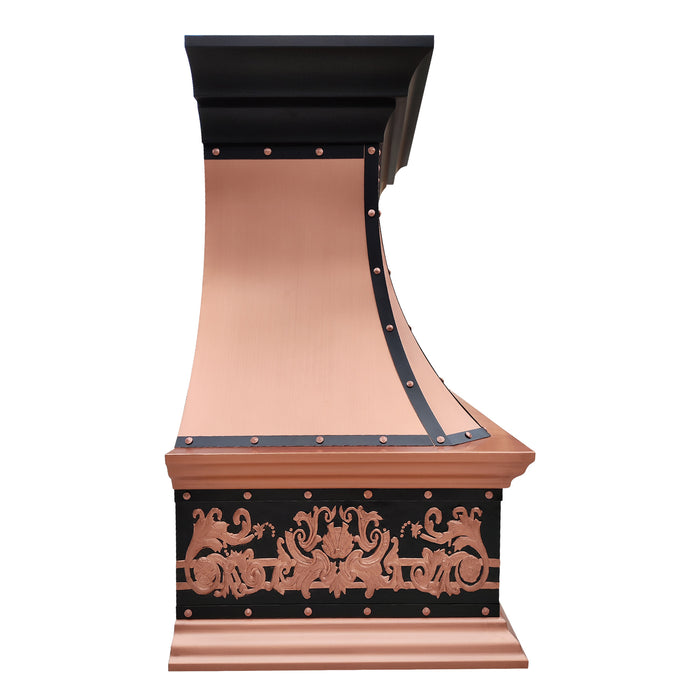 rangehoodmaster copper range hood with apron