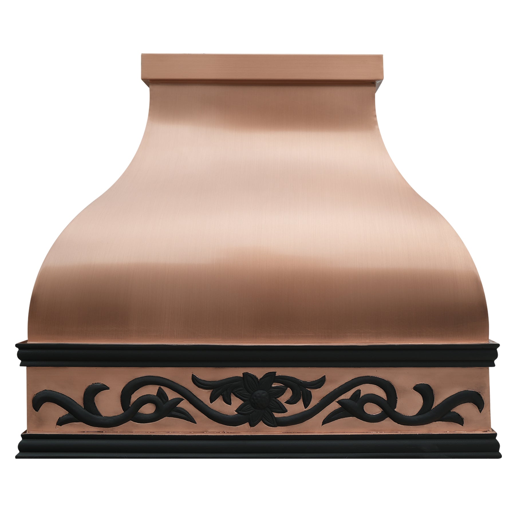 RHM Bell-shaped Custom Copper Range Hood with Hammered Apron CT-VH02 ...