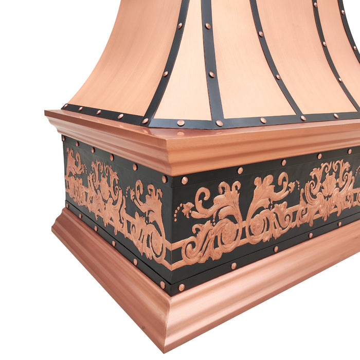 rangehoodmaster copper range hood with apron