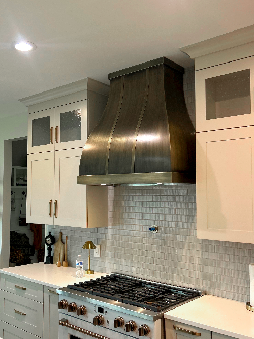 RHM Custom Bell Shape S-Curve Antique Brass Range Hood SH1-2BA1 ...