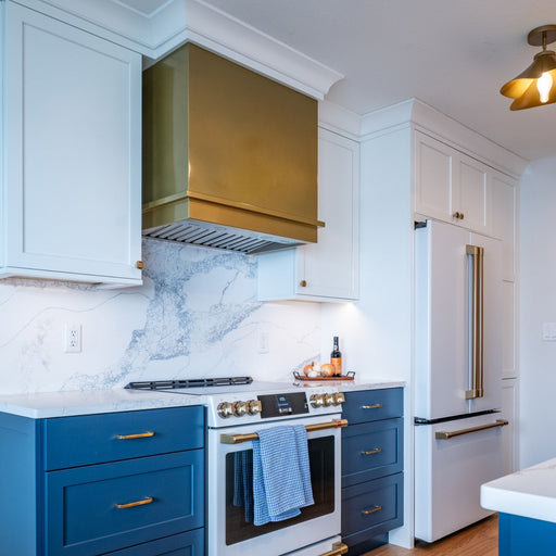 box brass range hood