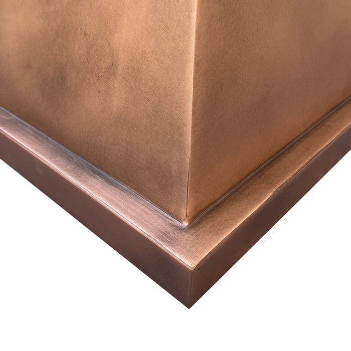 rustic copper range hood