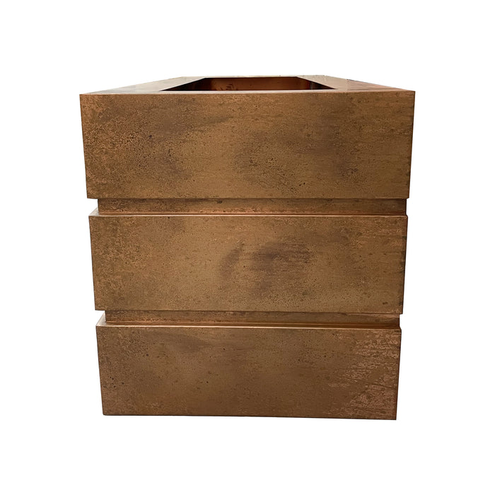 Rustic Box Shape Custom Copper Kitchen Hood