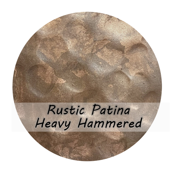 Copper Sample  Rustic Patina Heavy Hammered Texture