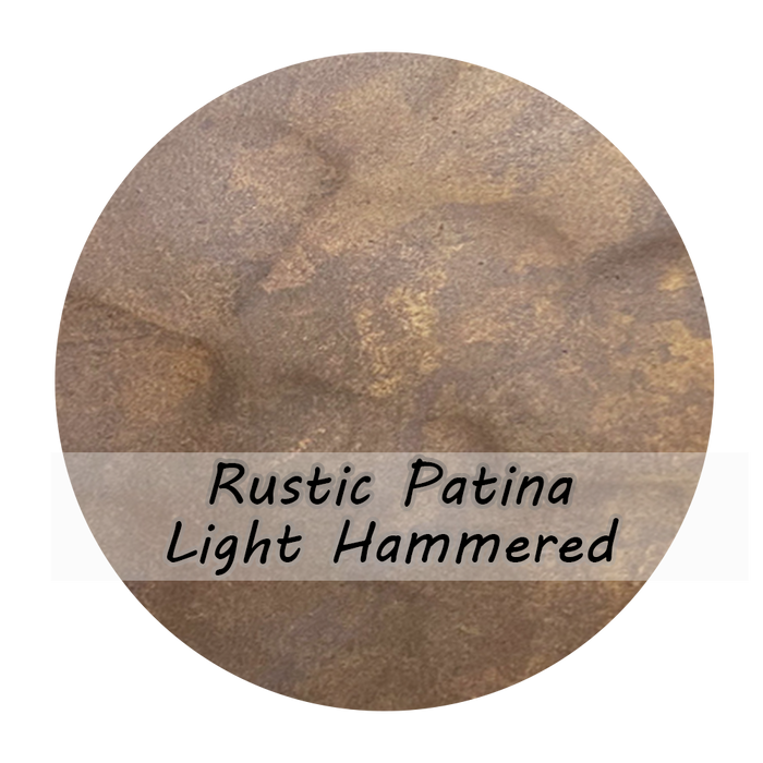 Copper Sample  Rustic Patina Light Hammered Texture