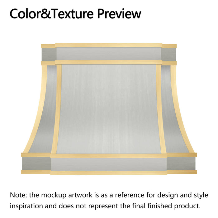 RHM Sweep White Custom Stainless Steel Range Hood for Jordana