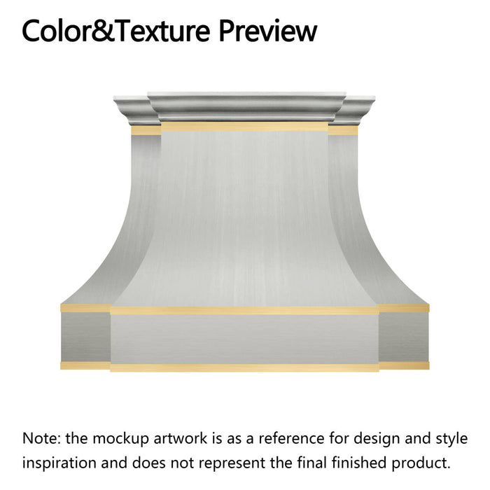 RHM Sweep White Custom Stainless Steel Range Hood for Jordana