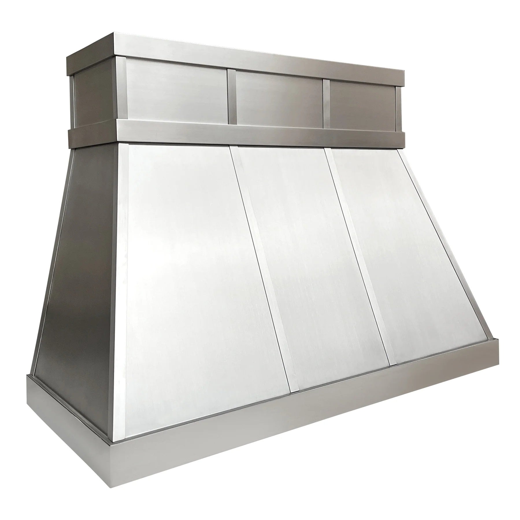 Kitchen Hood Stainless Steel Stainless Steel Custom Kitchen Hood with Bands SH34-C5TR — Rangehoodmaster