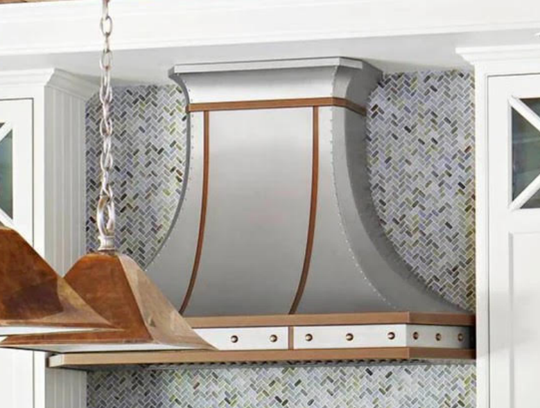 RHM Curved Custom Stainless Steel Range Hood for Sunil