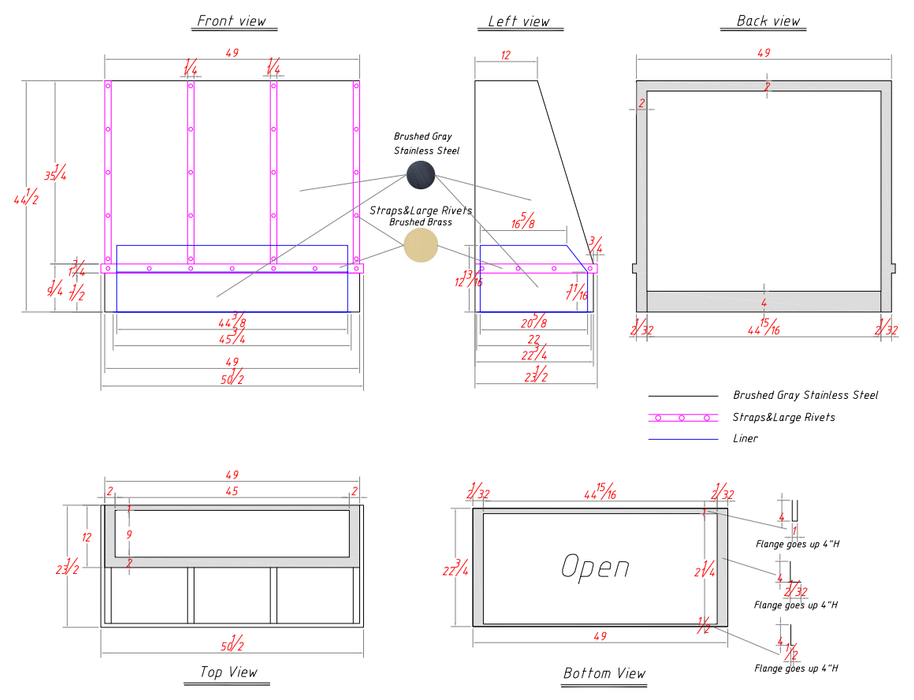 RHM Sloped Handcrafted Custom Vent Hoods H11 for Judy