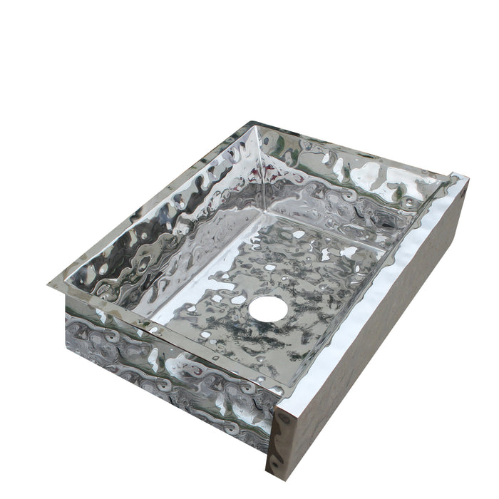 Water Ripple Shaped Hammered Stainless Steel Sink for Susan