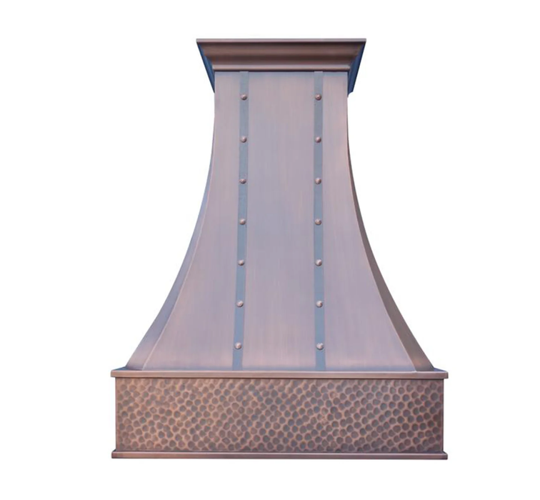 RHM Curved Custom Copper Kitchen Hood for Jeffrey