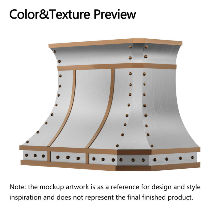 RHM Curved Custom Stainless Steel Range Hood for Sunil